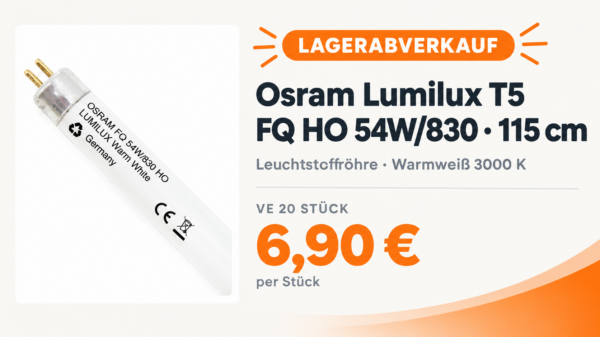 Osram Lumilux T5 Lagerabverkauf
